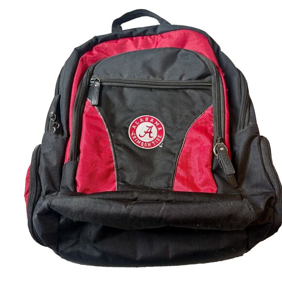 Alabama Crimson Tide Backpack Logo Red and Black Laptop Computer Book Bag - Picture 1 of 6